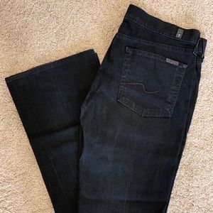 Black bootcut 7 for all mankind jeans